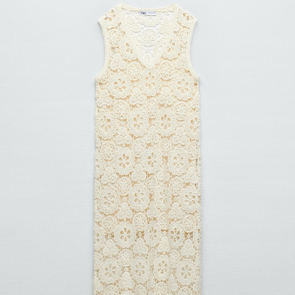 Zara Macrame Knit Dress